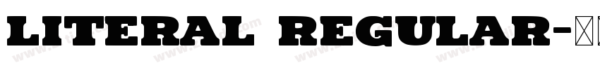 Literal Regular字体转换